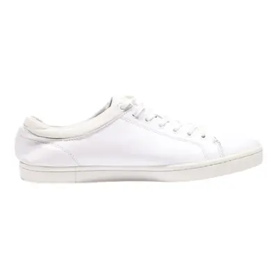 LACOSTE Low Top Trainers White Leather Mens UK 10.5