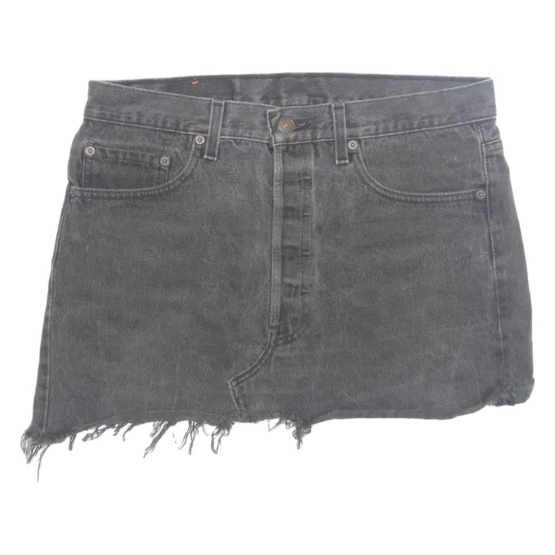 LEVI'S Womens Mini Skirt Black Short Denim M
