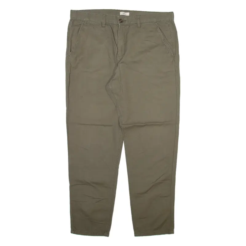 ESPRIT Mens Trousers Green Relaxed Tapered W36 L29
