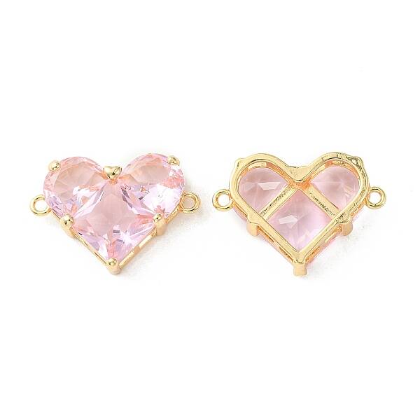 Brass Pave Cubic Zirconia Connector Charms
