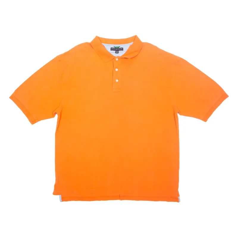 TOMMY HILFIGER Mens Polo Shirt Orange 2XL