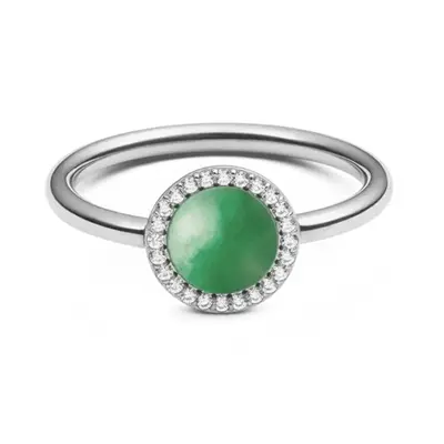 Daniel wellington Steel ring with jadeite and crystals Audrey DW0040135 - Circuit: 52 mm