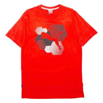 PUMA Womens T-Shirt Red Crew Neck M