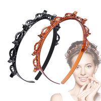 JASSINS  2  Pcs  Bangs  Hairstyle  Hairpin  Headband ,  Professional  Weave  Bangs  Clip ,  Toothed  Headband  Braid  Tool , ...
