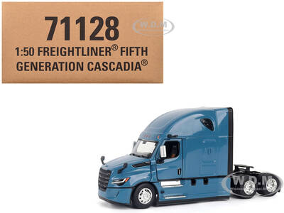 2025 Freightliner Cascadia Gen-5 Sleeper Cab Truck Tractor Signature Blue Transport Series 1/50 Diecast Model by Diecast Ma...
