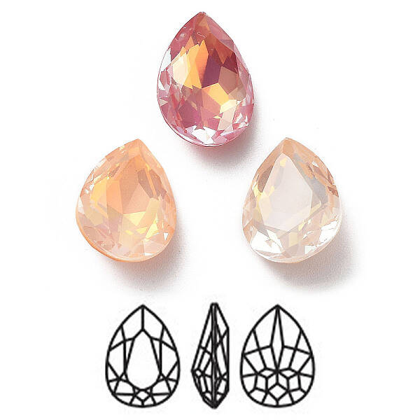 Electroplate K9 Glass Rhinestone Cabochons