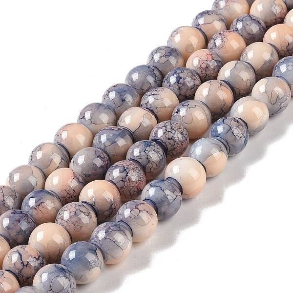 Baking Paint Glass Bead Strands