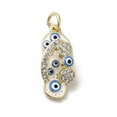 Brass Micro Pave Cubic Zirconia Pendants