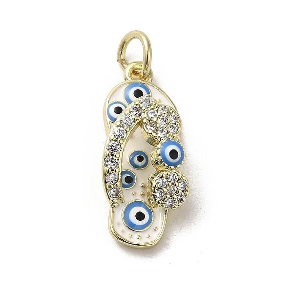 Brass Micro Pave Cubic Zirconia Pendants
