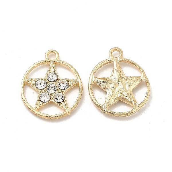 Alloy Pendants with Crystal Rhinestone