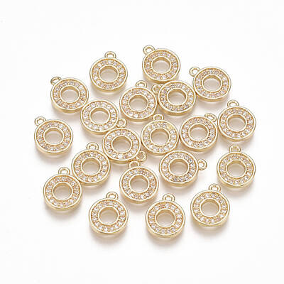Brass Cubic Zirconia Charms