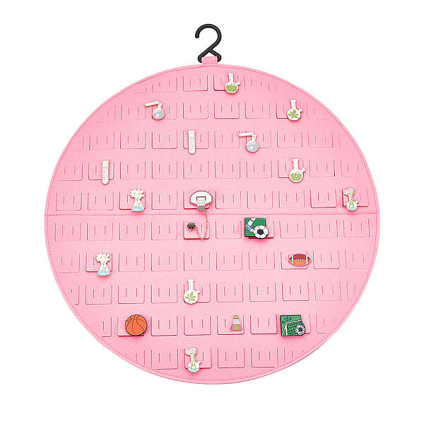 Double-sided Soft Felt Wall-Mounted Jewelry Hanging Rolls