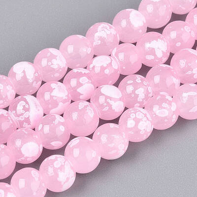 Baking Paint Glass Beads Strands