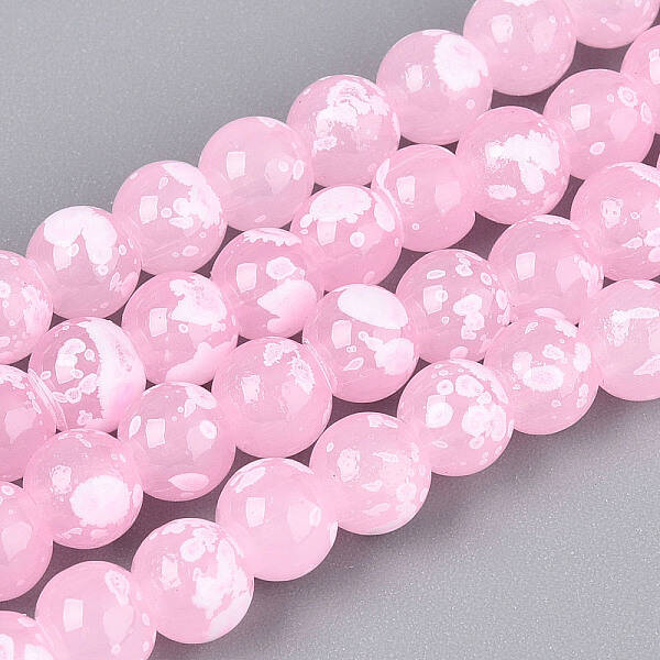 Baking Paint Glass Beads Strands