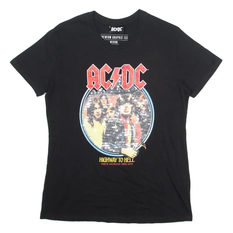 ACDC Highway To Hell Womens Band T-Shirt Black M