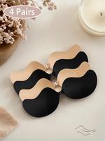 Women's Solid Color Invisible Lifting Bra Patches, Self Adhesive Nipple Covers, Comfort Invisible Push Up Nipple Pasty