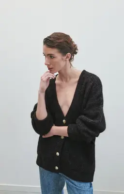 Cardigan East19l Anthracite-C | Color: ANTHRACITE C | Size: XS