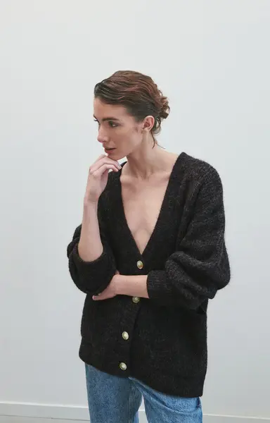 Cardigan East19l Anthracite-C | Color: ANTHRACITE C | Size: XS