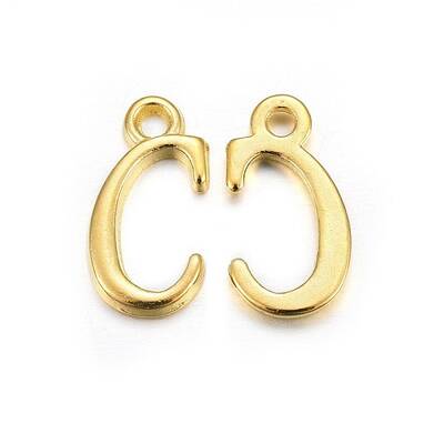 Golden Plated Alloy Letter Pendants