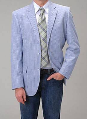 Light Blue Seersucker Suit