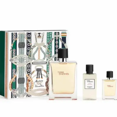 Terre d'Hermès Eau de Toilette Spray 100ml Set da 3 Pezzi