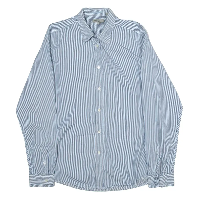TED BAKER Mens Shirt Blue Striped Long Sleeve M