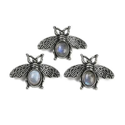 Insect Natural Labradorite Pendants