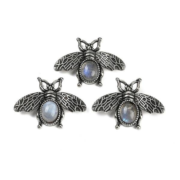 Insect Natural Labradorite Pendants