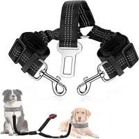 Adjustable Pet Car Seat Belt, Car Seat Belt Dog Leash, Durable Car Safety Leash for Small Dogs, Dog Traction Rope, Harness St...