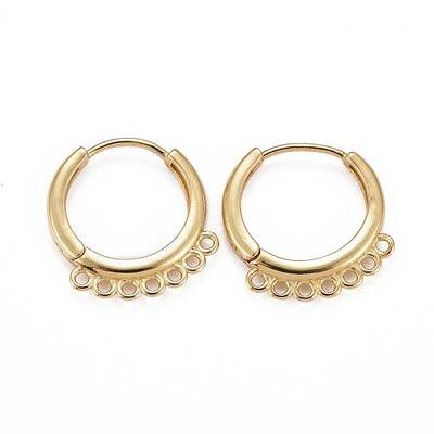 Brass Huggie Hoop Earring Findings