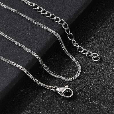 1.2MM 304 Stainless Steel Wheat Chain Necklaces for Men