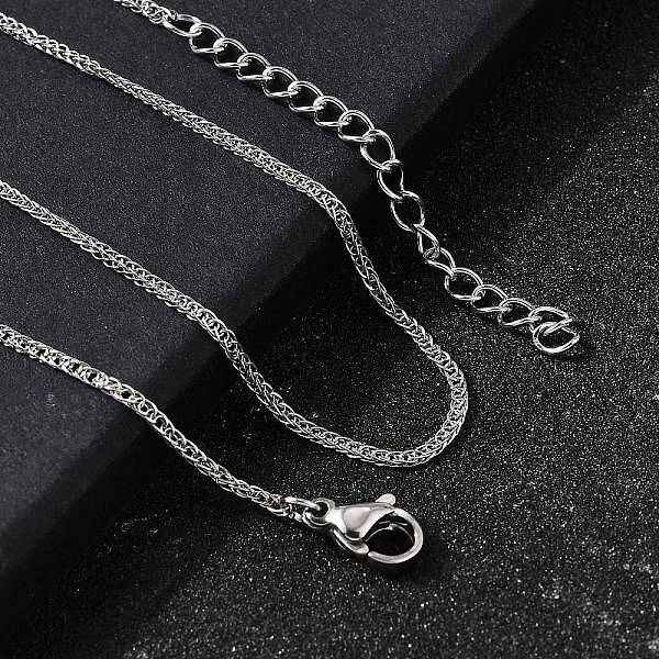 1.2MM 304 Stainless Steel Wheat Chain Necklaces for Men
