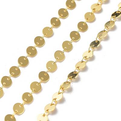 925 Sterling Silver Flat Round Link Chains