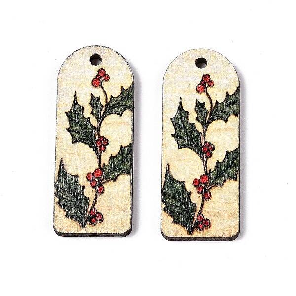 Printed Poplar Wood Pendants