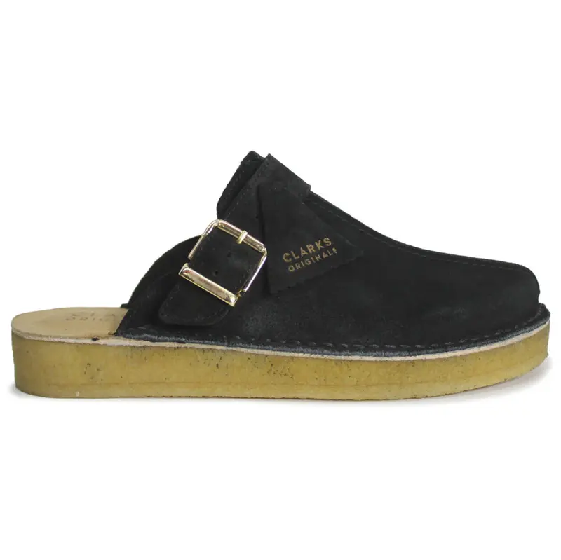 Clarks Originals Trek Mule Suede Men's Clogs Shoes - Black - Size:US 9 Men