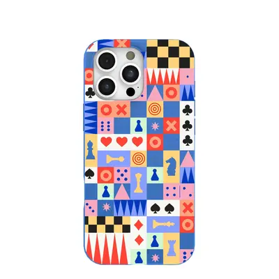 Electric Blue Playful Palette iPhone 16 Pro Max Case