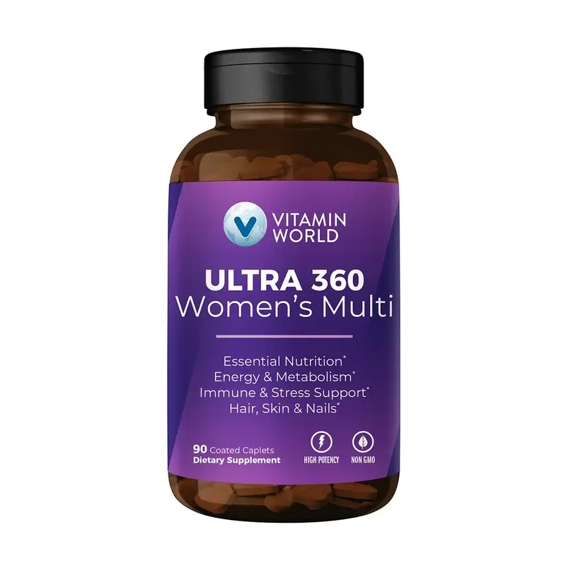 Vitamin World ULTRA 360 Women's Multivitamin - Non-GMO, Gluten Free, 0 Preservatives - Healthcare, Ashwagandha, Collagen Diet...