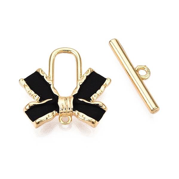 Brass Matte Style Spray Painted Toggle Clasps