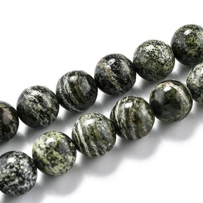 Natural Green Zebra Jasper Beads Strands