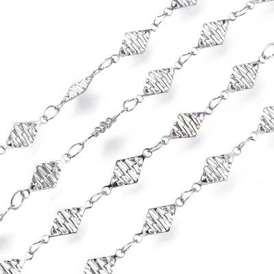 Tarnish Resistant 304 Stainless Steel Rhombus Link Chains