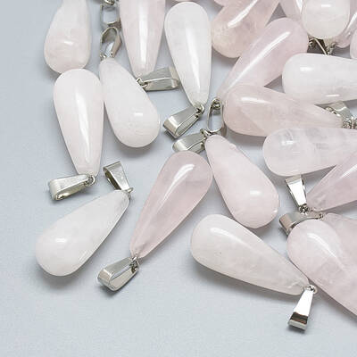 Natural Rose Quartz Pendants