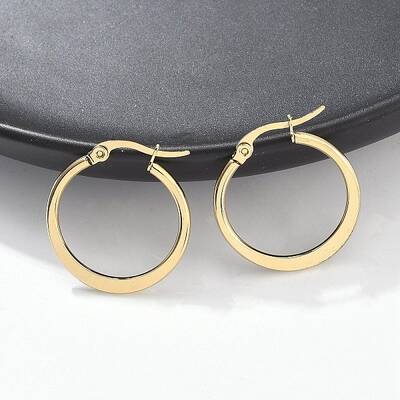 304 Stainless Steel Hoop Earrings