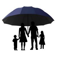 Large Solid Color Folding Umbrella, Manual Rainproof Rainy Days Umbrella with Storage Bag, Home Essentials Durable Compact U...