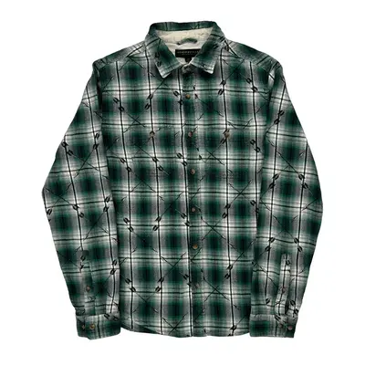 Aeropostale Checked Flannel Shirt - Small Green Cotton