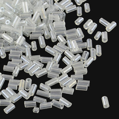 Pearlized Glass Bugle Beads