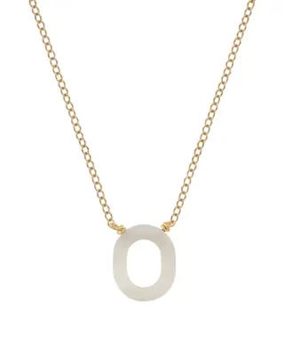 Dawn Initial Necklace | Metal Color: Gold | Style: O