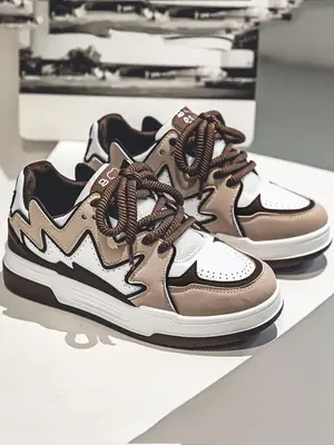 Fashionable Patch Low Top Trending Sneakers As Birthday Gift, Summer 2024 Casual Trendy Y2k Sports Skate Shoes, Designer Skat...