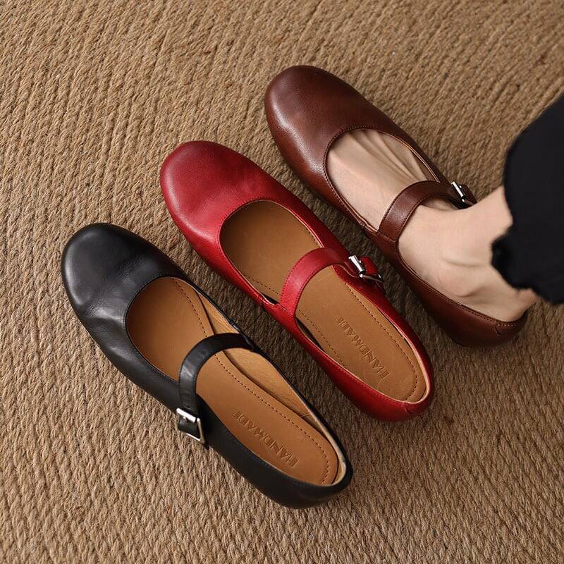 CHIKO Annmarie Round Toe Block Heels Mary Jane Shoes