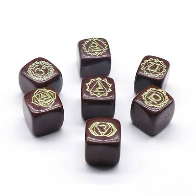 Natural Red Jasper 7 Chakra Healing Stone Set