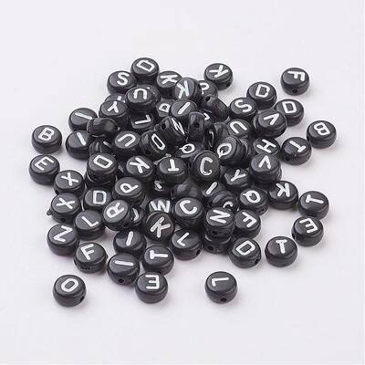 Mixed Letters Acrylic Beads